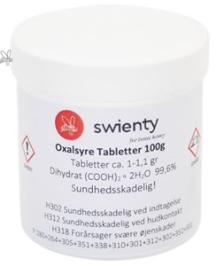 Oxsalsyre tablett 100 tabletter, 1 gr/st.
