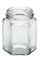 Glasburk 6-kant 250gr 28st/kart med lock 58mm 1-4 kartonger
