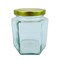 Glasburk 6-kant 500gr 16st/kart med lock 70 mm inkl kartong <104 eller fler 