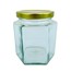 Glasburk 6-kant 500gr 16st/kart med lock 70 mm inkl kartong