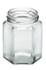 Glasburk 6-kant 250gr 28st/kart med lock 58mm